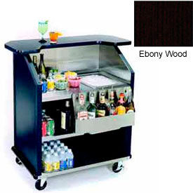 Lakeside Manufacturing Inc. 884-EBONYWOOD Geneva Lakeside 43" Portable Beverage Bar, SS Interior, 884-EbonyWood image.