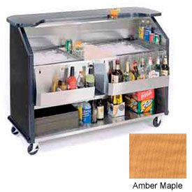 Lakeside Manufacturing Inc. 886-AMBERMAPLE Geneva Lakeside 64"  Beverage Bar w/ TWO Insulated Ice Bin, 886-AmberMaple image.