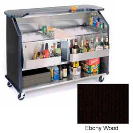 Lakeside Manufacturing Inc. 886-EBONYWOOD Geneva Lakeside 64"  Beverage Bar w/ TWO Insulated Ice Bin, 886-EbonyWood image.