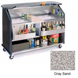 Lakeside Manufacturing Inc. 886-GREYSAND Geneva Lakeside 64"  Beverage Bar w/ TWO Insulated Ice Bin, 886-GreySand image.