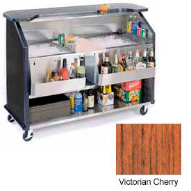 Lakeside Manufacturing Inc. 886-VICTORIANCHERRY Geneva Lakeside 64" Beverage Bar w/  TWO Insulated Ice Bin, 886-VictorianCherry image.