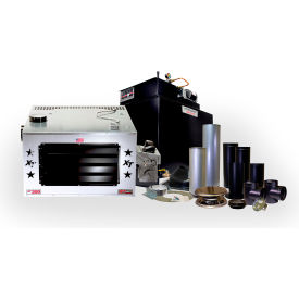 Lanair Products, Llc 81012001 Lanair XT-200 Waste Oil Heater Pkg, 6" Chimney Roof Kit & 80 Gallon Tank, 200000 BTU image.