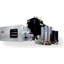Lanair Products, Llc 81012022 Lanair XTD-200 Waste Oil Heater Pkg, 6" Chimney Wall Kit & 80 Gallon Tank, 200000 BTU image.