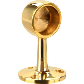 Lavi Industries Flush End Post for 1"" Tubing Polished Brass