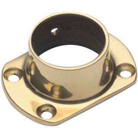 Lavi Industries 00-511/1H Lavi Industries, Flange, Wall, Cut, for 1.5" Tubing, Polished Brass image.