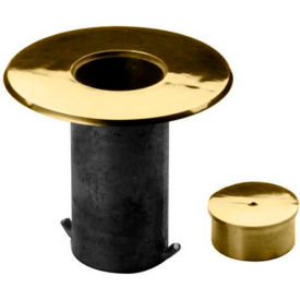 Lavi Industries 00-545/2 Lavi Industries, Floor Socket with Cap, for 2" Tubing, Polished Brass image.