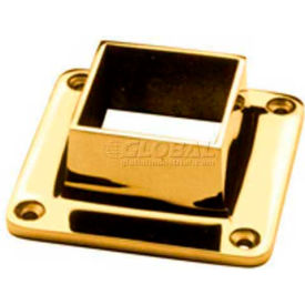 Lavi Industries, Flange, Square, for 1.5" Tubing, Polished Brass Lavi Industries, Flange, Square, for 1.5" Tubing, Polished Brass