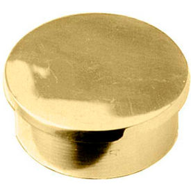 Lavi Industries 00-600/1H Lavi Industries, End Cap, Flush, for 1.5" Tubing, Polished Brass image.