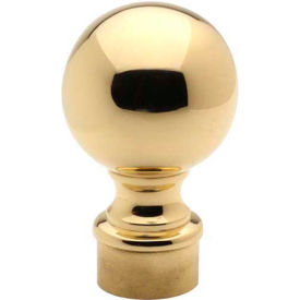 Lavi Industries 00-604/1H Lavi Industries, Ball Finial, for 1.5" Tubing, Polished Brass image.