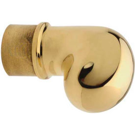 Lavi Industries 00-606/1H Lavi Industries, Scroll Finial, for 1.5" Tubing, Polished Brass image.