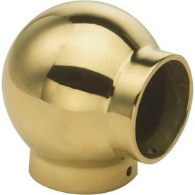 Lavi Industries 00-702/1H Lavi Industries, Ball Elbow, for 1.5" Tubing, Polished Brass image.