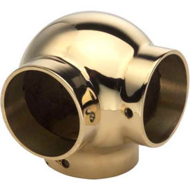 Lavi Industries 00-703/1H Lavi Industries, Ball Elbow, Side Outlet, for 1.5" Tubing, Polished Brass image.