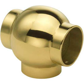 Lavi Industries 00-704/1 Lavi Industries, Ball Tee, for 1" Tubing, Polished Brass image.