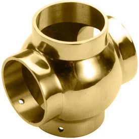 Lavi Industries 00-706/1H Lavi Industries, Ball Cross, for 1.5" Tubing, Polished Brass image.