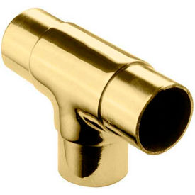 Lavi Industries 00-734/2 Lavi Industries, Flush Tee Fitting, for 2" Tubing, Polished Brass image.