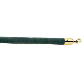 Lavi Industries 00-930161/4EG Lavi Industries 4L Evergreen Velour Rope With Polished Brass Hooks image.