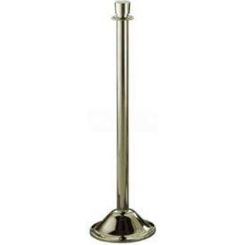 Lavi Industries 43862 Lavi Industries Traditional Portable Stanchion, 40.25"H Clear Coat Polished Brass Post image.