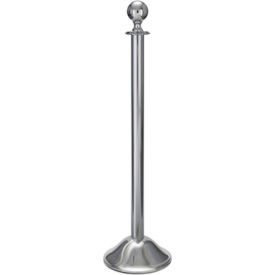 Lavi Industries 40-2060 Lavi Industries Crown Portable Queueing Post, 41-3/8"H Polished SS Post image.