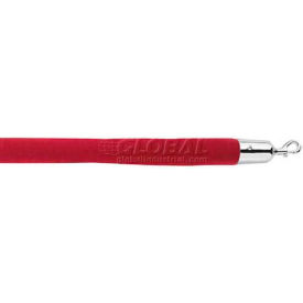 Lavi Industries 40-166/CR/6 Lavi Industries Foam Core Rope, 6L Crimson Red Velvet Rope With Hooks image.