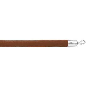 Lavi Industries 40-166/TB/6 Lavi Industries Foam Core Rope, 6L Tobacco Brown Velvet Rope With Hooks image.