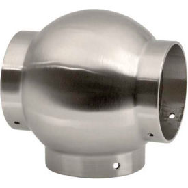 Lavi Industries 44-704/1H Lavi Industries, Ball Tee, for 1.5" Tubing, Satin Stainless Steel image.