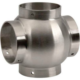 Lavi Industries 44-706/1H Lavi Industries, Ball Cross, for 1.5" Tubing, Satin Stainless Steel image.