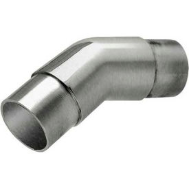 Lavi Industries 44-730A/1H Lavi Industries, Flush Angle Fitting, 147 Degree, for 1.5" Tubing, Satin Stainless Steel image.