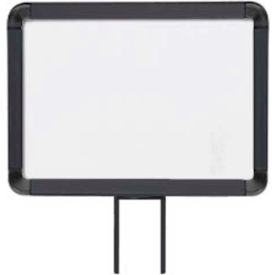 Lavi Industries 50-1141F12H-S/MB Lavi Industries, Horizontal Fixed Sign Frame, 50-1141F12H-S/MB, 8.5" x 11", Slotted, Matte Black image.