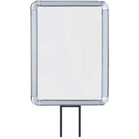 Lavi Industries 50-1141F12V-S/CL Lavi Industries, Vertical Fixed Sign Frame, 50-1141F12V-S/CL, 8.5" x 11", For 13 Posts, Chrome image.