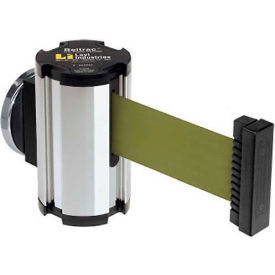 Lavi Industries 50-3010MG/CL/OG Lavi Industries Magnetic Retractable Belt Barrier, Chrome Case W/10 Olive Green Belt image.