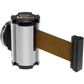 Lavi Industries 50-3010MG/SA/BZ Lavi Industries Magnetic Retractable Belt Barrier, Gold Case W/10 Black/Red Belt image.