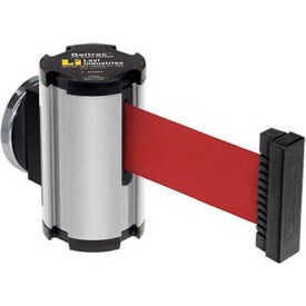 Lavi Industries 50-3010MG/SA/RD Lavi Industries Magnetic Retractable Belt Barrier, Satin Case W/10 Red Belt image.