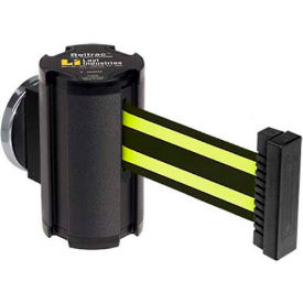Lavi Industries 50-3010MG/WB/BN Lavi Industries Magnetic Retractable Belt Barrier, Black Wrinkle Case W/10 Black/Neon Yellow Belt image.