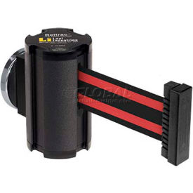 Lavi Industries 50-3010MG/WB/BR Lavi Industries Magnetic Retractable Belt Barrier, Black Wrinkle Case W/10 Black/Red Belt image.