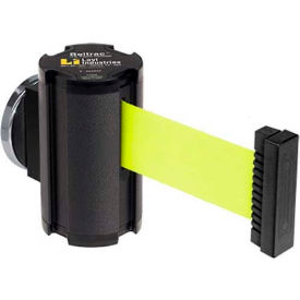 Lavi Industries 50-3010MG/WB/FY Lavi Industries Magnetic Retractable Belt Barrier, Black Wrinkle Case W/10 Neon Yellow Belt image.