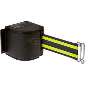 Lavi Industries 18/BN/QM/WB/SH Lavi Industries Warehouse Retractable Belt Barrier, Black Case W/18 Black/Neon Yellow Belt image.