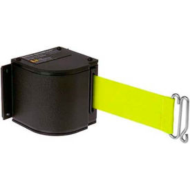 Lavi Industries 18/FY/QM/WB/SH Lavi Industries Warehouse Retractable Belt Barrier, Black Case W/18 Neon Yellow Belt image.