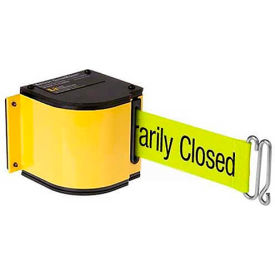 Lavi Industries 18/S7/QM/YL/SH Lavi Industries Warehouse Retractable Belt Barrier, Yellow Case W/18 Neon Ylw "Do Not Enter" Belt image.