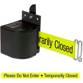 Lavi Industries Warehouse Safety Retractable Belt Barrier, Black W/18 Neon Ylw "Do Not Enter" Belt Lavi Industries Fixed Mount Safety Barricade, Black, 18L "Please Do Not Enter-Temp. Closed" Belt