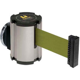 Lavi Industries 50-41300MG/SA/OG Lavi Industries Magnetic Retractable Belt Barrier, Satin Case W/15 Olive Green Belt image.