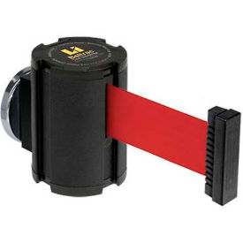 Lavi Industries 50-41300MG/WB/RD Lavi Industries Magnetic Retractable Belt Barrier, Black Wrinkle Case W/15 Red Belt image.
