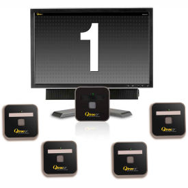 Lavi Industries 95-QTPNP105/22/BW Qtrac® Plug and Play, 22" LCD Black & White Display, 5 Remotes image.