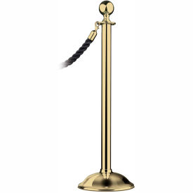 Lawrence Metal Prod. Inc 312T-2P-NOT Tensator Post Rope Safety Crowd Control Queue Stanchion Traditional Sphere, Polished Brass image.