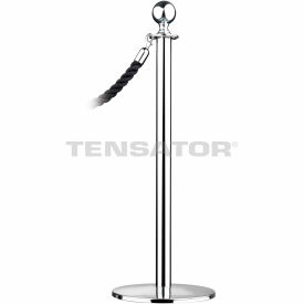 Lawrence Metal Prod. Inc 312U-1P-NOT Tensator Post Rope Safety Crowd Control Queue Stanchion Universal Sphere, Polished Chrome image.