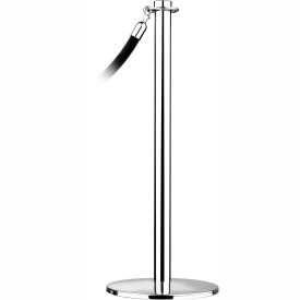 Lawrence Metal Prod. Inc 314U-1P-NOT Tensator Post Rope Safety Crowd Control Queue Stanchion Universal Contemporary, Polished Chrome image.