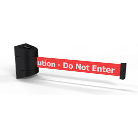 Standard Wall Mounted Black Barrier with 15' Red "Caution - Do Not Enter" Belt view 2