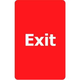 Lawrence Metal Prod. Inc SIGN-0711-250-21-V-S03 Tensabarrier® Classic Acrylic Sign, Double Sided, "Exit & "Do Not Enter", 7"Wx11"H, Red/White image.