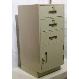 Fenco Teller Pedestal Cabinet 216L-I - 3 Drawers Left Hinged Door 18
