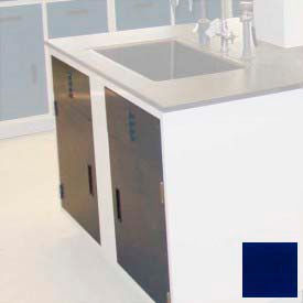 Lab Design (A Division Of Uhsc) 7103-58-V Lab Base Cabinet Sink Base 58"W x 22-1/2"D x 35-3/4"H, Louvered Panels W/2 Cupboard Doors, Navy Blue image.