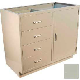 Lab Design (A Division Of Uhsc) 7121-35-A Lab Base Cabinet 35"W x 22-1/2"D x 35-3/4"H, 4 Drawers, 1 Side Cupboard Door, W/1 Shelf, Champagne image.